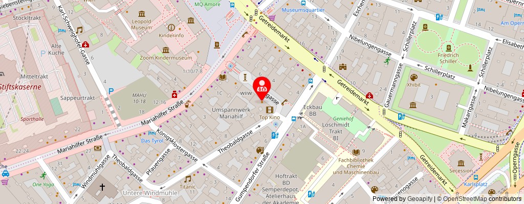 Street map section around the address