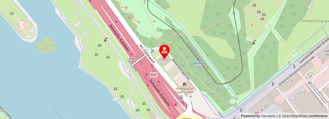 Street map section around the address