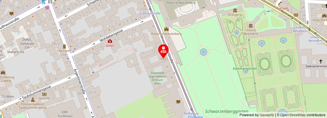 Street map section around the address