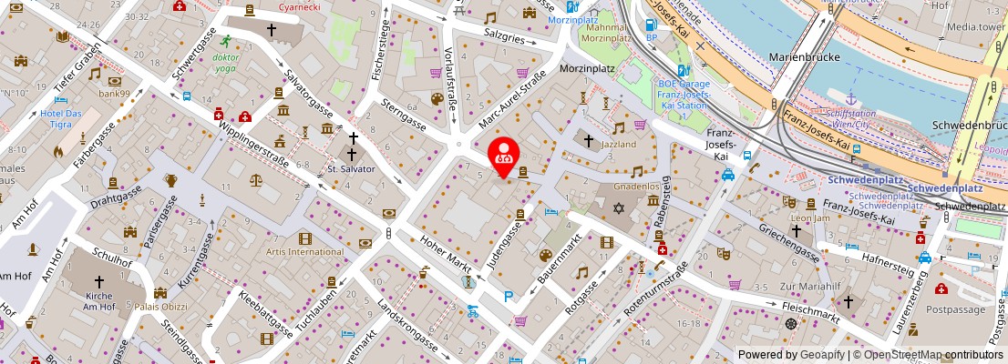 Street map section around the address