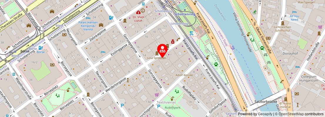 Street map section around the address