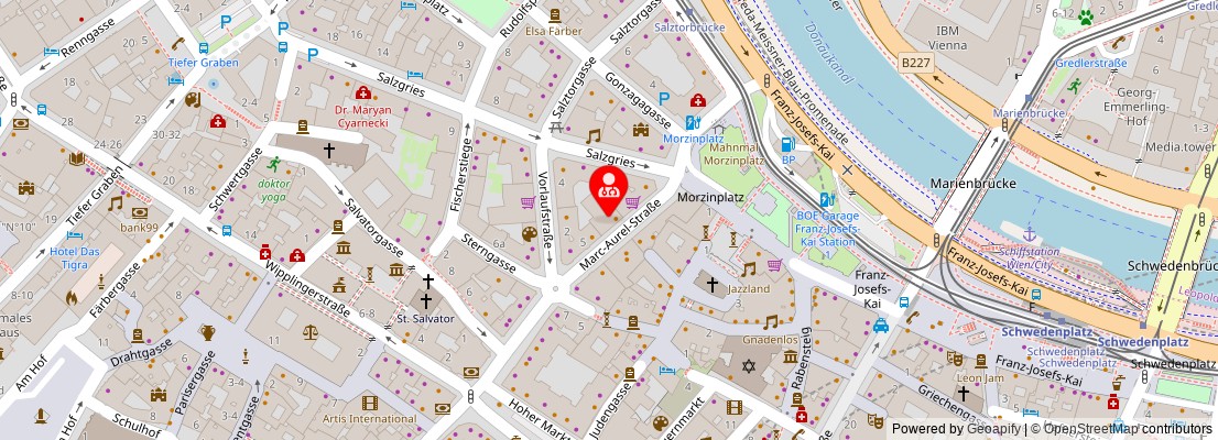 Street map section around the address