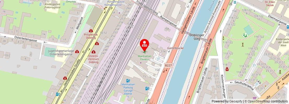 Street map section around the address