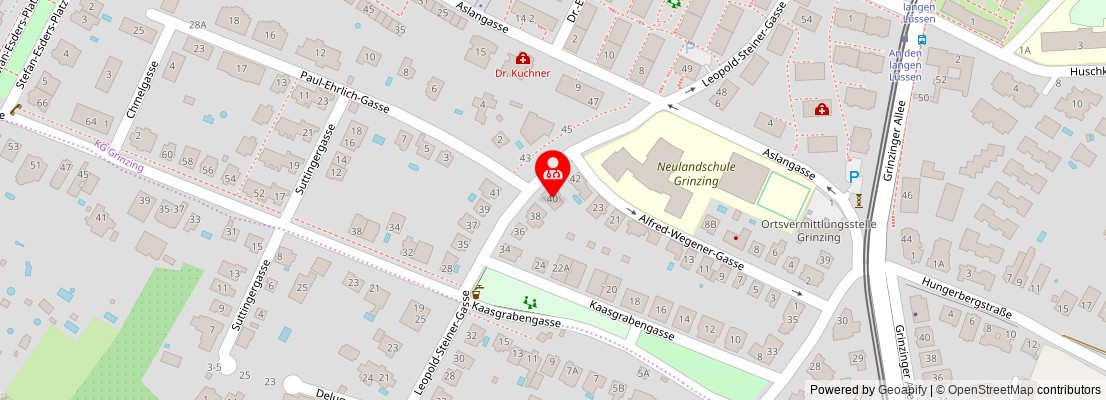 Street map section around the address