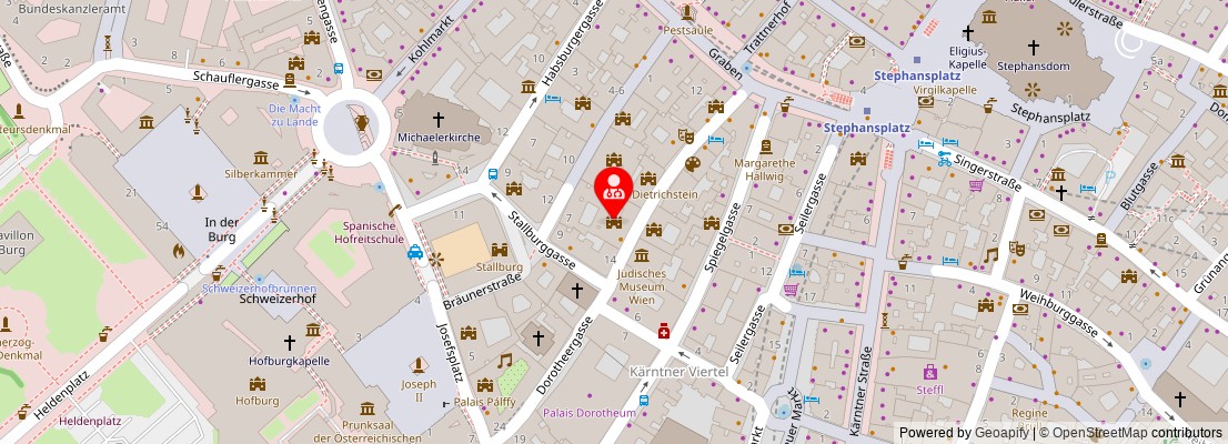 Street map section around the address