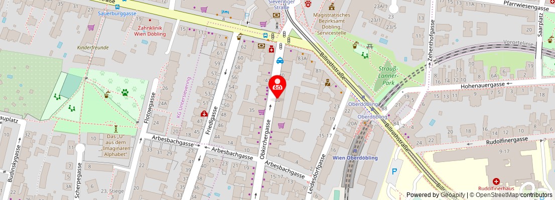 Street map section around the address