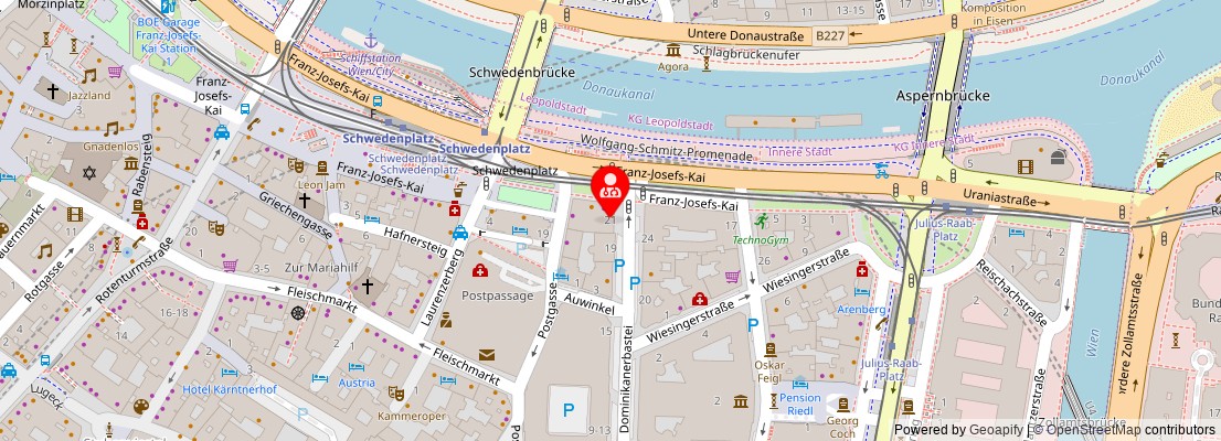 Street map section around the address