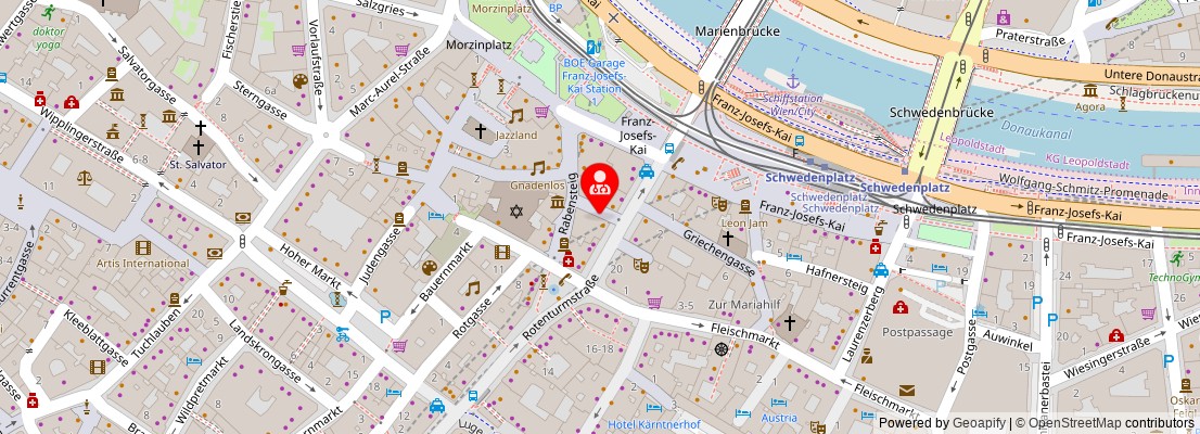 Street map section around the address