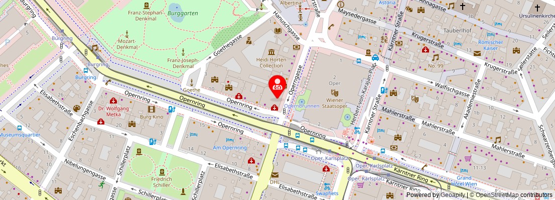 Street map section around the address