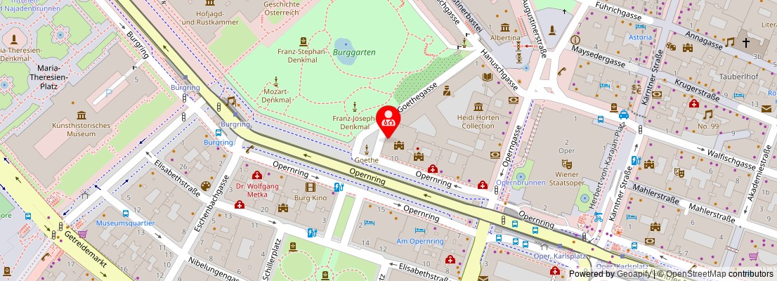 Street map section around the address