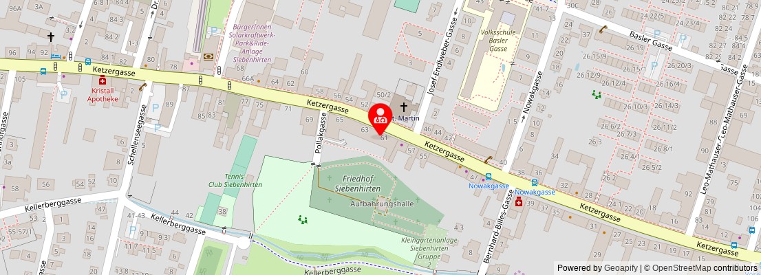 Street map section around the address